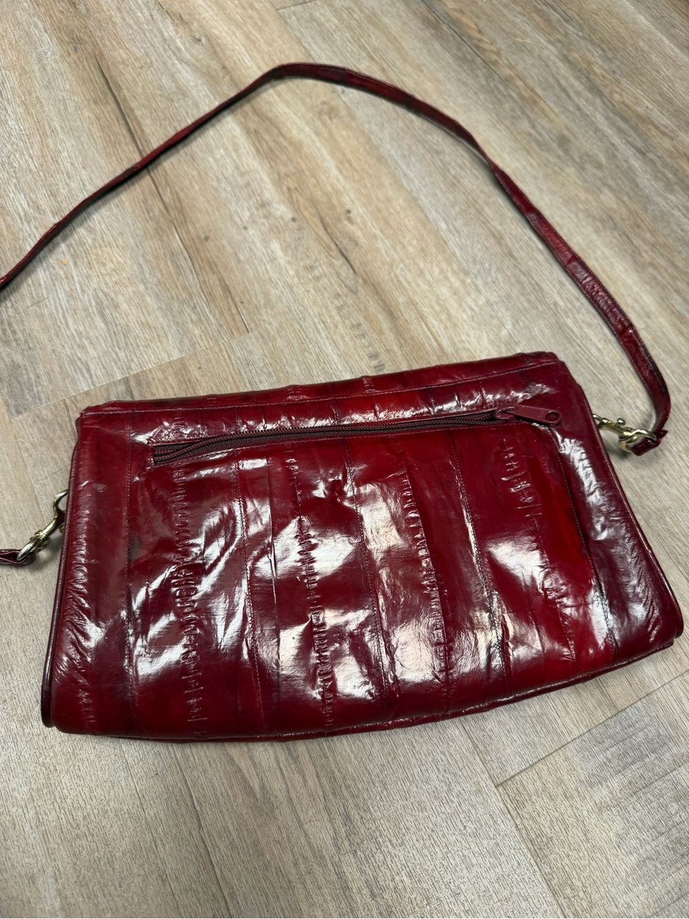 Women's Red Patent Leather Crossbody Bag